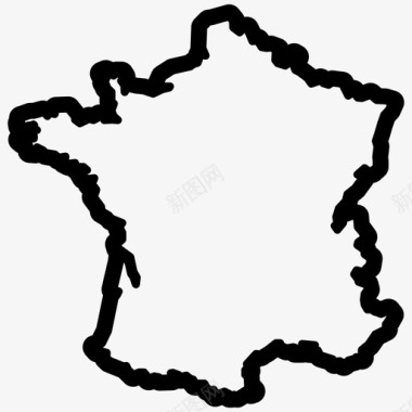 法国欧洲法国地图图标图标