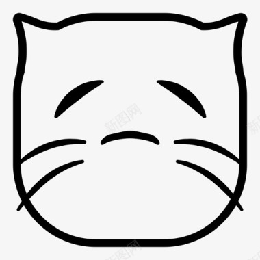 现在猫表情符号图标图标