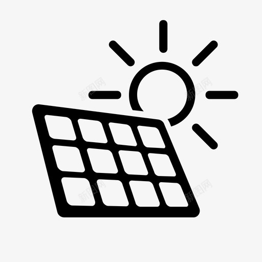 太阳能绿色能源太阳能板图标svg_新图网 https://ixintu.com 可持续发展 太阳能 太阳能板 绿色能源