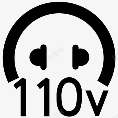 110V电压插座图标
