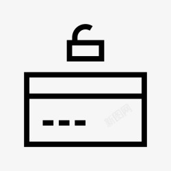 安全灯银行卡解锁保护安全图标高清图片
