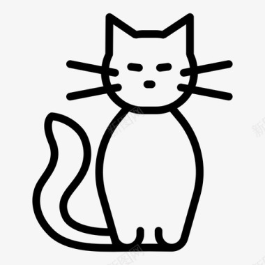 猫动物黑色图标图标