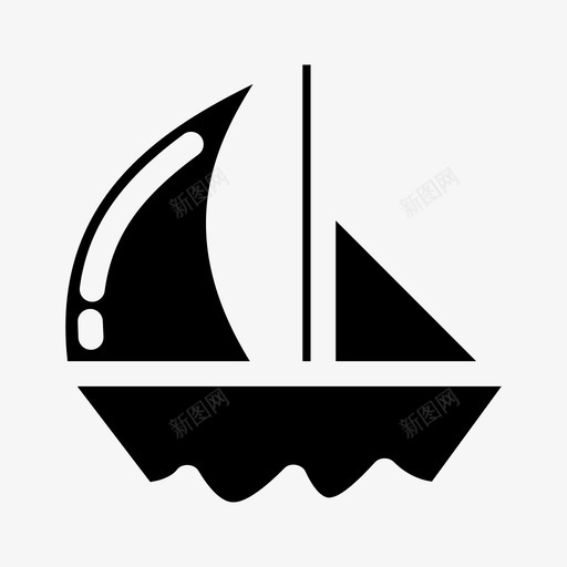 帆船水手海图标svg_新图网 https://ixintu.com 帆船 水 水手 浪 海