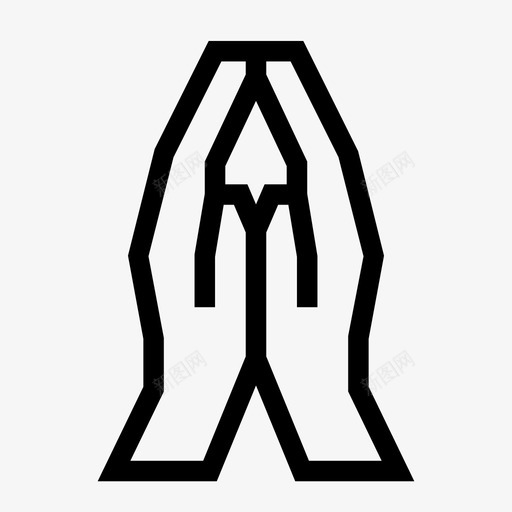 双手祈祷手指祈祷图标svg_新图网 https://ixintu.com 双手祈祷 手指 祈祷