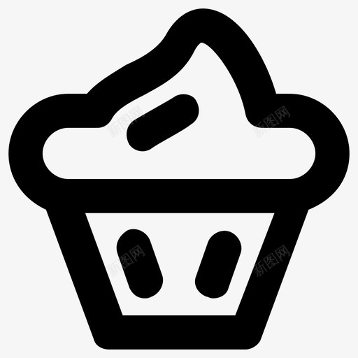 纸杯蛋糕面包店甜点图标svg_新图网 https://ixintu.com 仙女蛋糕 夏季和旅游平滑线图标 松饼 甜点 纸杯蛋糕 面包店