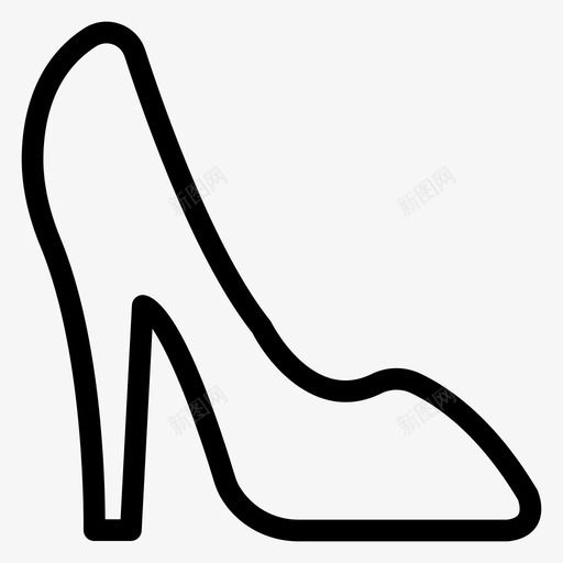 鞋跟商务时尚图标svg_新图网 https://ixintu.com 商务 女士 时尚 美容和水疗系列图标第1卷 足部 鞋跟