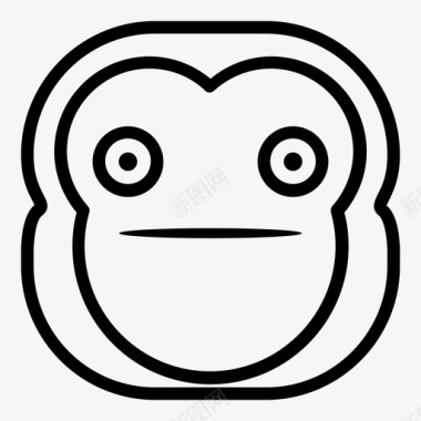 惊喜猴子黑猩猩表情符号图标图标