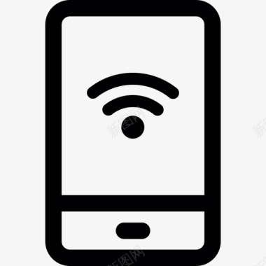 手机Wifi信号网络媒体和技术图标图标