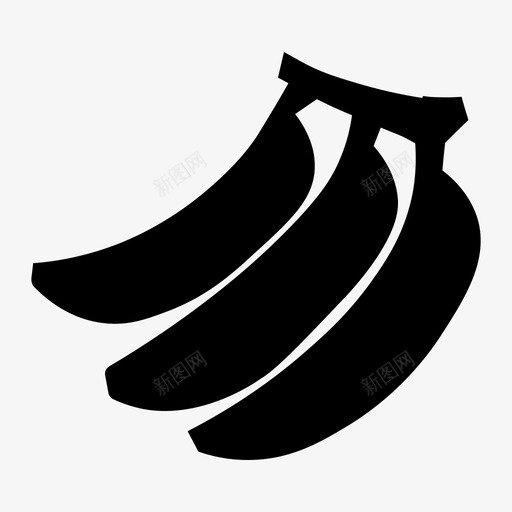 香蕉香蕉串水果图标svg_新图网 https://ixintu.com 健康食品 水果 蔬菜 香蕉 香蕉串