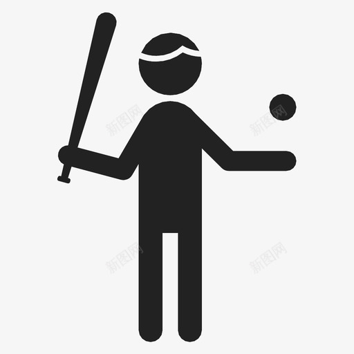 棒球运动员活动运动员图标svg_新图网 https://ixintu.com 人 棒球运动员 活动 运动 运动员