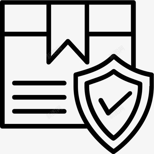 包裹保护包裹安全物流配送线图标svg_新图网 https://ixintu.com 包裹保护 包裹安全 物流配送线图标