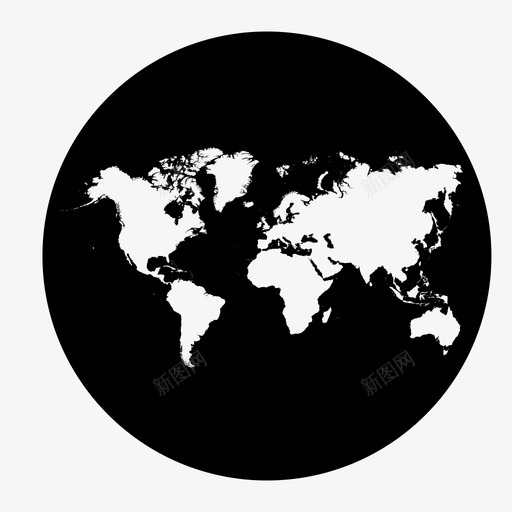 世界地图大陆国家图标svg_新图网 https://ixintu.com 世界地图 国家 地球 大陆