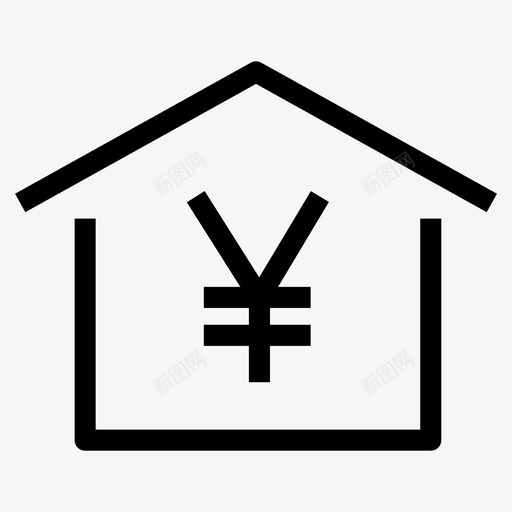 房屋成本日元住宅日语图标svg_新图网 https://ixintu.com 住宅 市场 房屋二 房屋成本日元 日语 物业