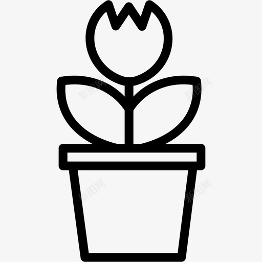 花环境花园图标svg_新图网 https://ixintu.com 杂项11 植物 环境 花 花园 花盆
