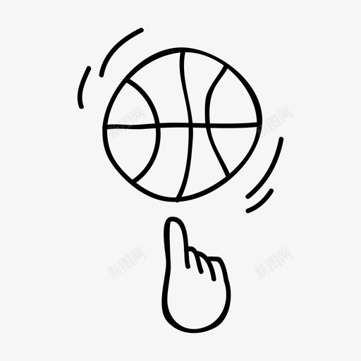 篮球手动作图标svg_新图网 https://ixintu.com 动作 手 篮球 运动