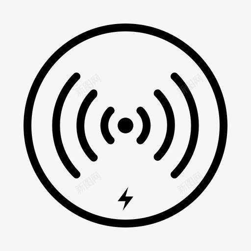 无线充电器电池电源图标svg_新图网 https://ixintu.com 技术 无线充电 无线充电器 智能手机 电池 电源