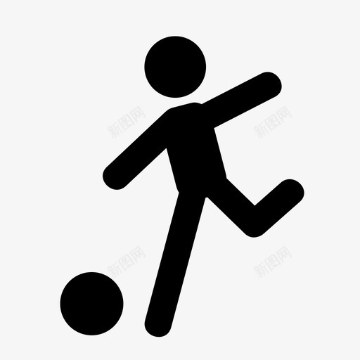 足球踢运动图标svg_新图网 https://ixintu.com 足球 踢 运动