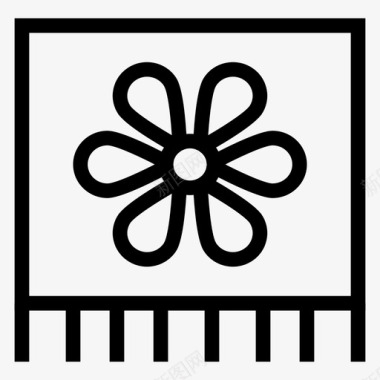 花卉商务清洁图标图标