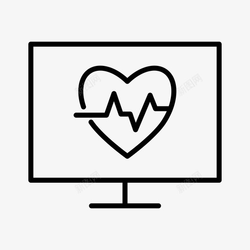 心跳心率心率监视器图标svg_新图网 https://ixintu.com 心率 心率监视器 心跳 脉搏
