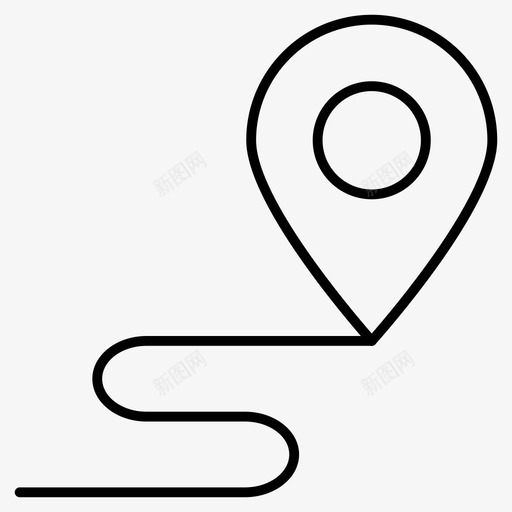 位置商业地图图标svg_新图网 https://ixintu.com 位置 商业 地图 指针 标记 购物电子商务细线图标
