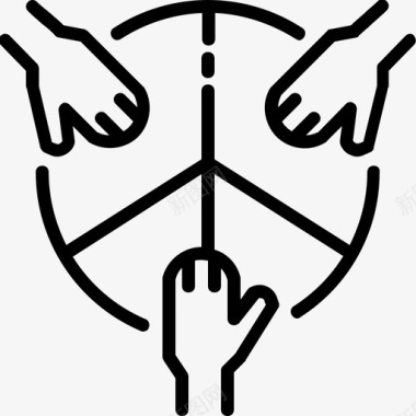 手支持和平手力量图标图标