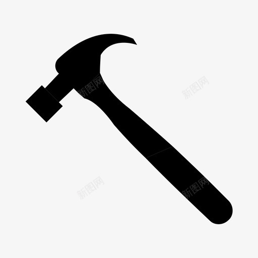 锤子家庭修理工具和用具图标svg_新图网 https://ixintu.com 家庭修理 工具和用具 锤子