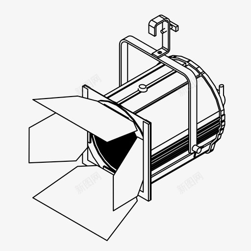 布景灯电影院电影图标svg_新图网 https://ixintu.com 工作室灯 布景灯 电影 电影院 电视