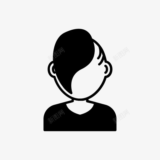 女发型头像女图标svg_新图网 https://ixintu.com 头像 女 女发型 用户 莫霍克