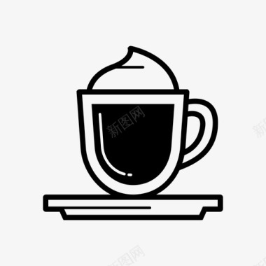 卡布奇诺咖啡热饮图标图标