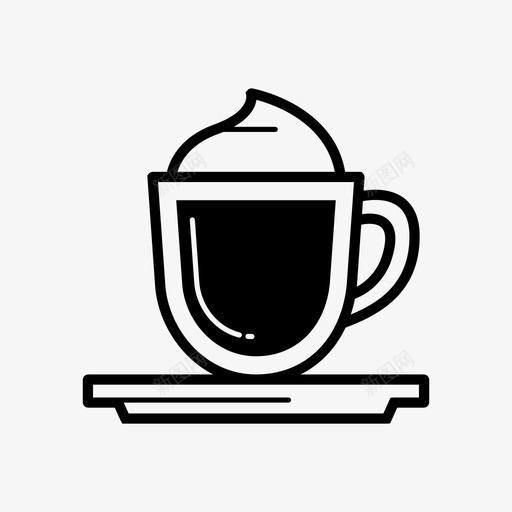卡布奇诺咖啡热饮图标svg_新图网 https://ixintu.com 卡布奇诺 咖啡 热饮