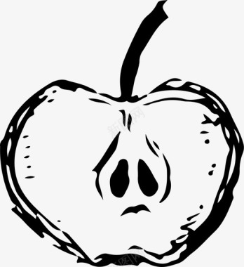 一半苹果食物水果图标图标