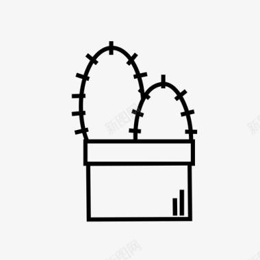 仙人掌花植物图标图标