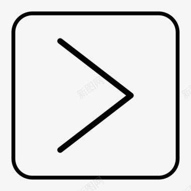 右箭头V形符号方向图标图标
