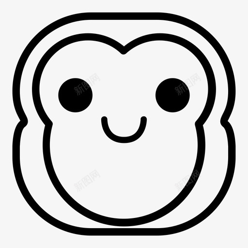 猴子微笑黑猩猩表情符号图标svg_新图网 https://ixintu.com 哈娜表情符号猴子版 猴子微笑 表情符号 黑猩猩