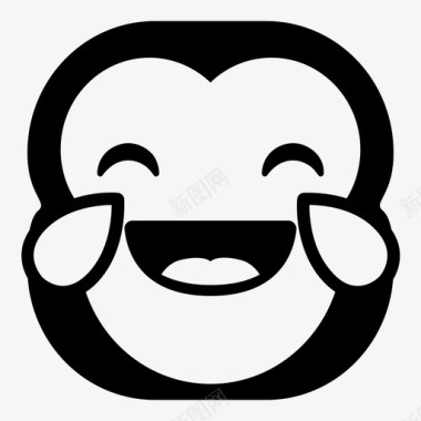 笑猴黑猩猩表情符号图标图标