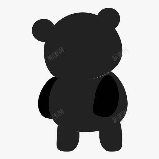 熊猫动物动物园图标svg_新图网 https://ixintu.com 动物 动物园 熊猫