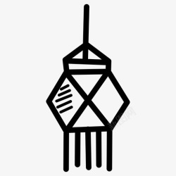 灯笼排灯笼庆祝装饰图标高清图片