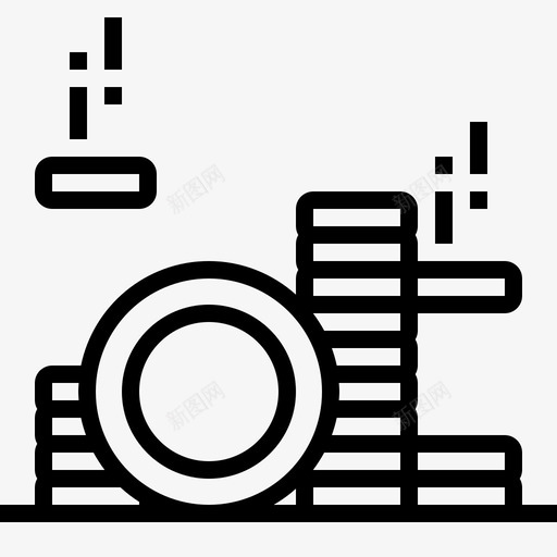 收入现金硬币图标svg_新图网 https://ixintu.com 分析和投资02 收入 现金 硬币 货币 黄金