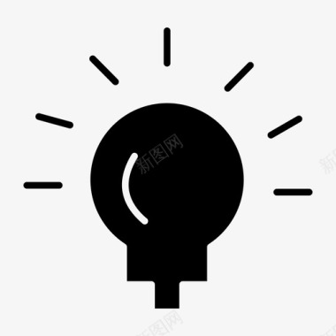 思想电照明图标图标