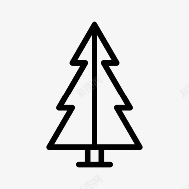 松树圣诞雪图标图标
