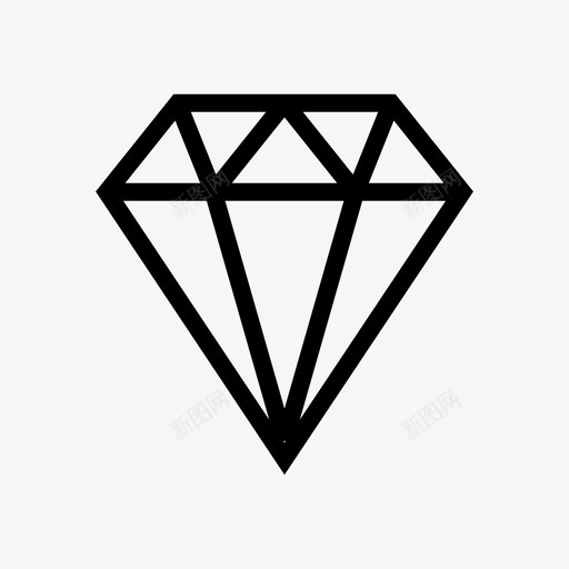 钻石珠宝服务灯图标svg_新图网 https://ixintu.com 服务灯 珠宝 钻石