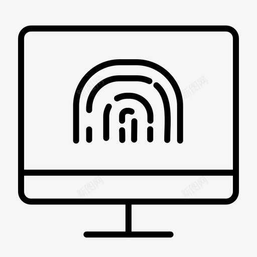 安全支付指纹保护网上银行图标svg_新图网 https://ixintu.com 安全交易 安全支付 安全银行 指纹保护 移动银行 网上银行