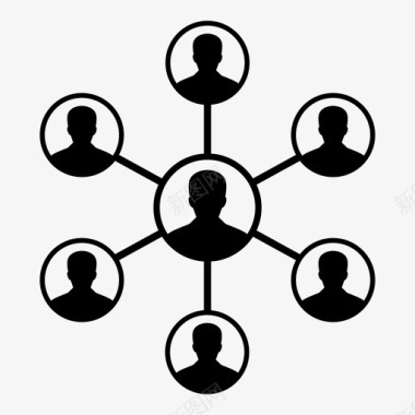 连接群组网络图标图标