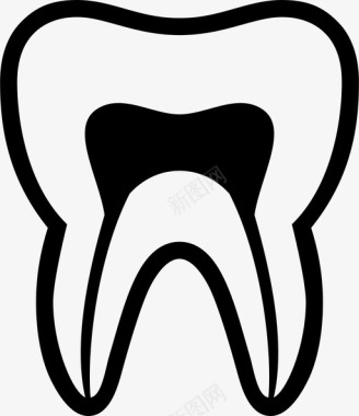健康牙齿牙齿磨牙图标图标