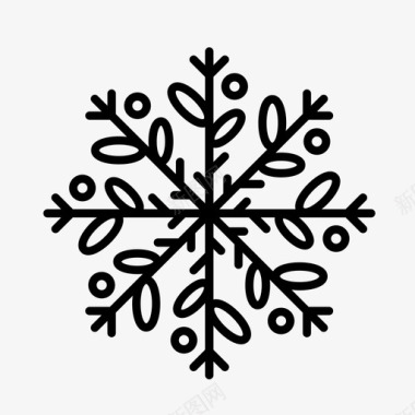 雪花圣诞节雪晶图标图标