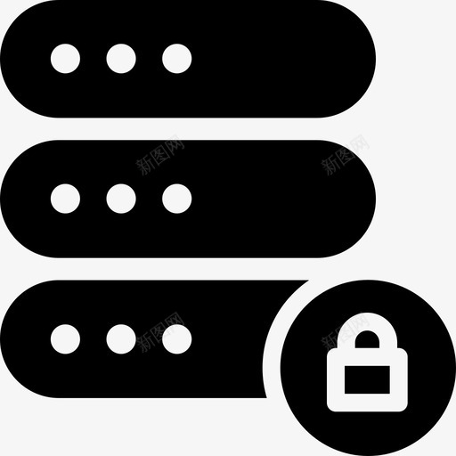 锁定服务器数据数据库图标svg_新图网 https://ixintu.com 代理 存储 数据 数据库 服务器卷5字形 锁定服务器