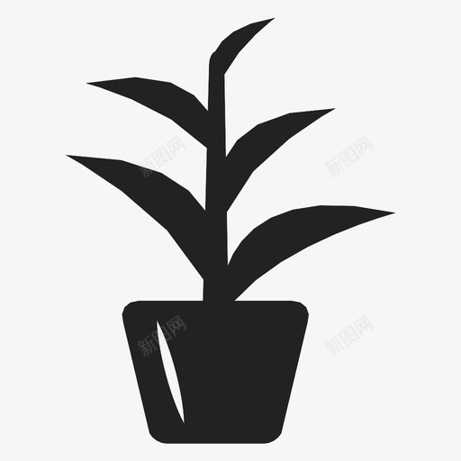 植物种植盆栽图标svg_新图网 https://ixintu.com 植物 盆栽 种植 花瓶 陶器