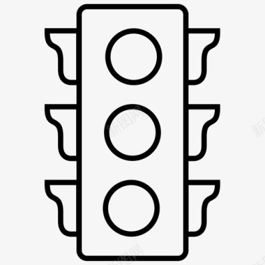 红绿灯事故汽车交通图标图标