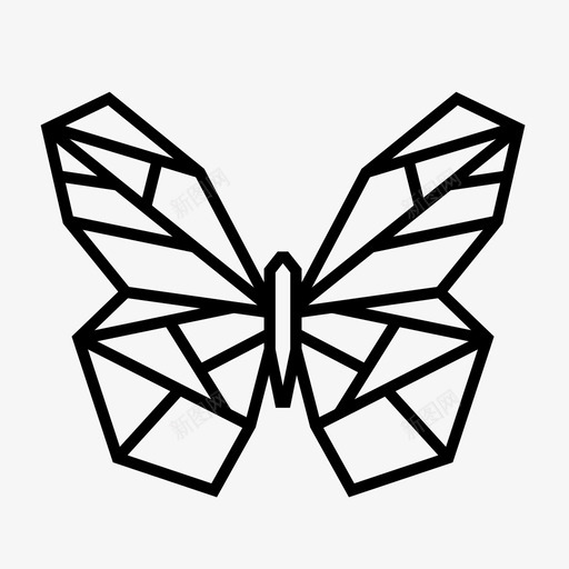 几何蝴蝶动物对称图标svg_新图网 https://ixintu.com 几何动物园 几何蝴蝶 动物 动物园 对称