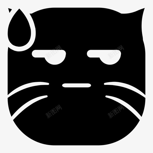 惊喜猫下降表情符号图标svg_新图网 https://ixintu.com 下降 惊喜猫 表情符号 韩娜表情猫版